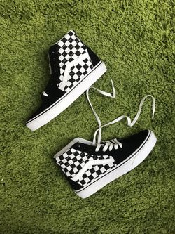 Vans old school hi checker board