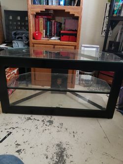 Glass TV stand