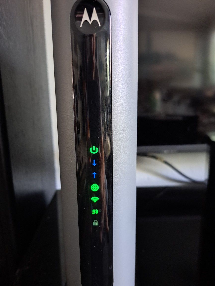 Motorola Router and Modem.