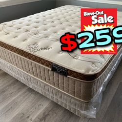 12in King Size Organic Cloud Comfort Europillow Top Mattress