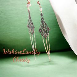 Czech Crystal Italian Ancient Renaissance Earrings