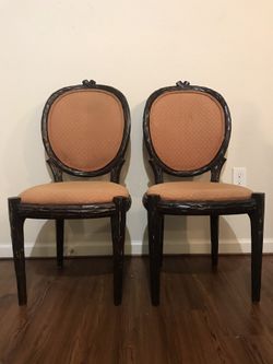 Vintage Faux Bois Dining Chairs