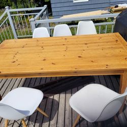 FREE Pine Table & MCM chairs 
