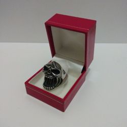 Vintage Protruding Skull Men's Ring   S9.5