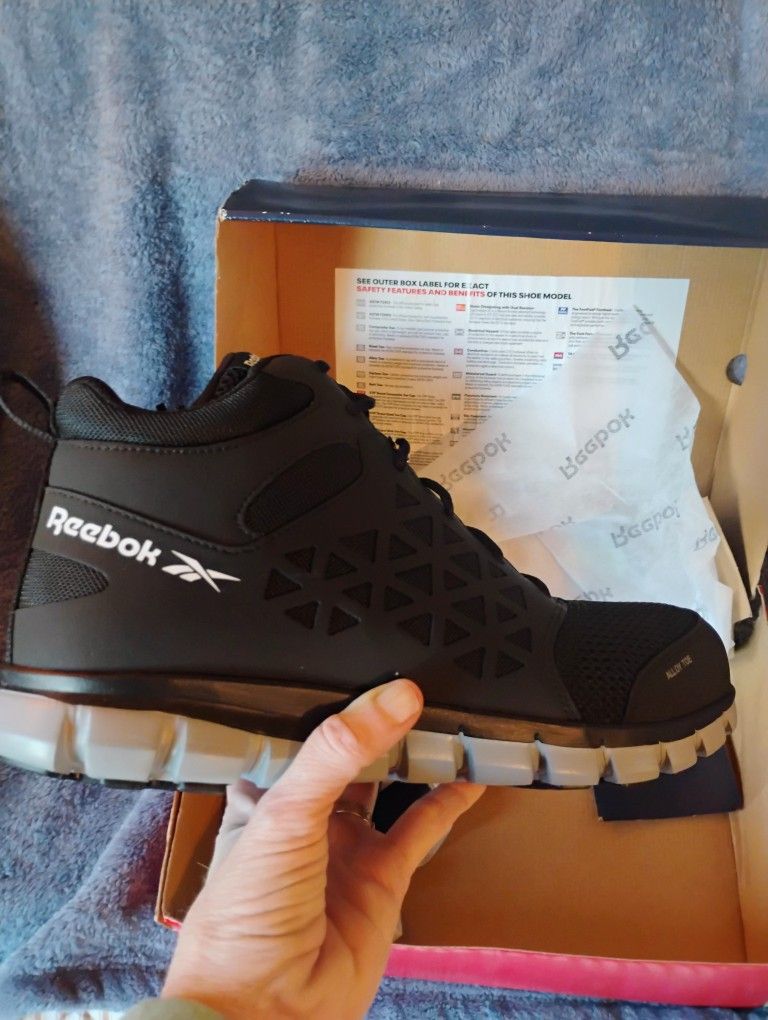 Reebok Sublite Cushion Work Boot Work Shoe Sneaker Steel Toe 12