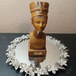 EXQUISITE VTG Ibrahim Zein Egyptian 5" Limestone Bust of Queen Nefertiti

