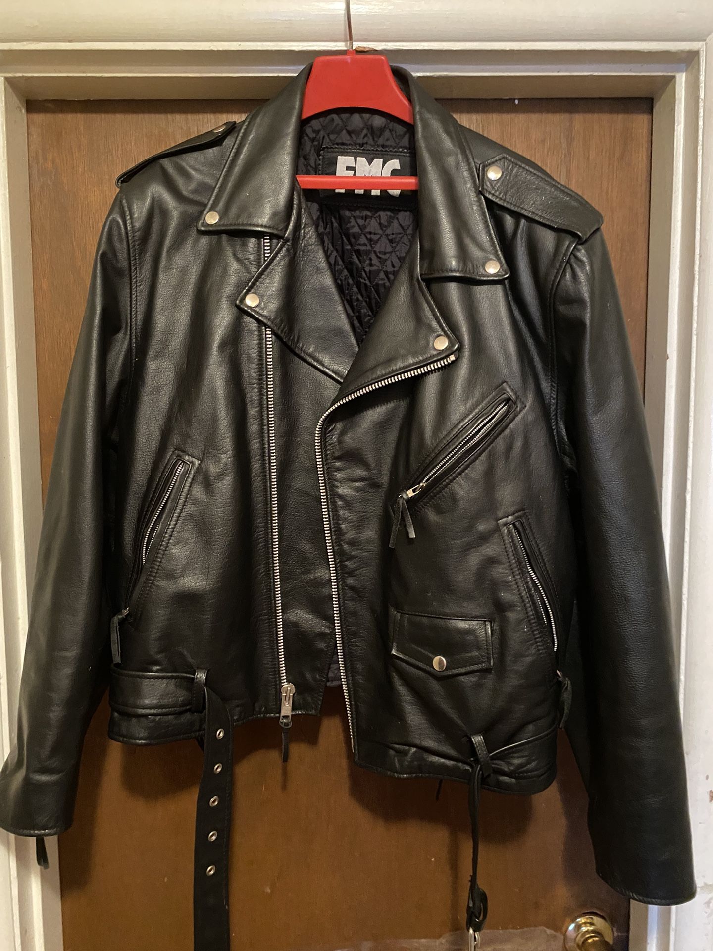 Large to XL Leather Motorcycle Jacket