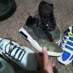 Some Pink AM Nikes 9.5 I Think Woman’s,,, Blue White Green  KD Shoes Size Size11 New,,, J’s Size 12 Camos ,,