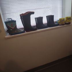 Boys Rain Boots) Sponge Bob Slippers 