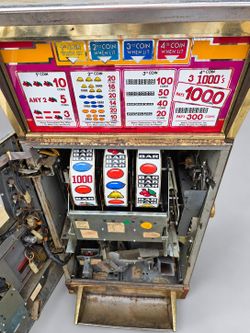 Who vintage slot machines one power on the others cord is cut almost in half both for 300