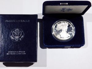 Photo 2004-W $1 Proof Silver Eagle W/ Box.