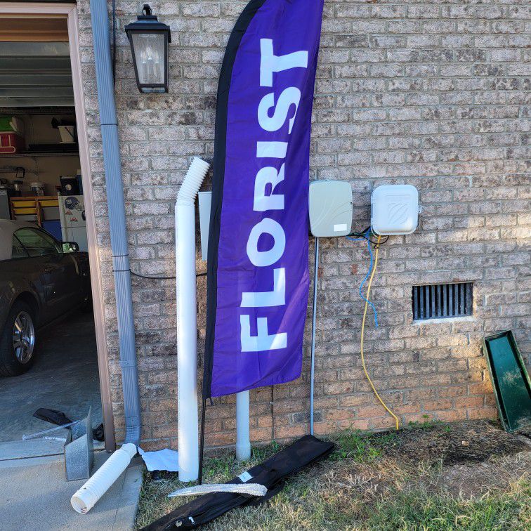 12 Ft. Fabric Florist Half Drop Flag