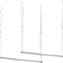 STORAGE MANIAC Hanging Closet Rod, Adjustable Width and Height Closet Hanging Organizer, Space-Saving Clothes Hanging Bar, Closet Extender Hanging Rod