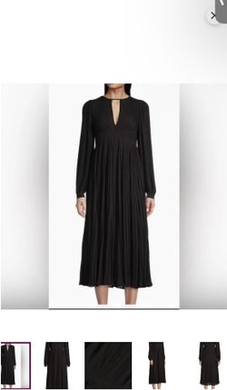 New With Tags MICHAEL Michael Kors Plissé-Pleated Midi-Dress
