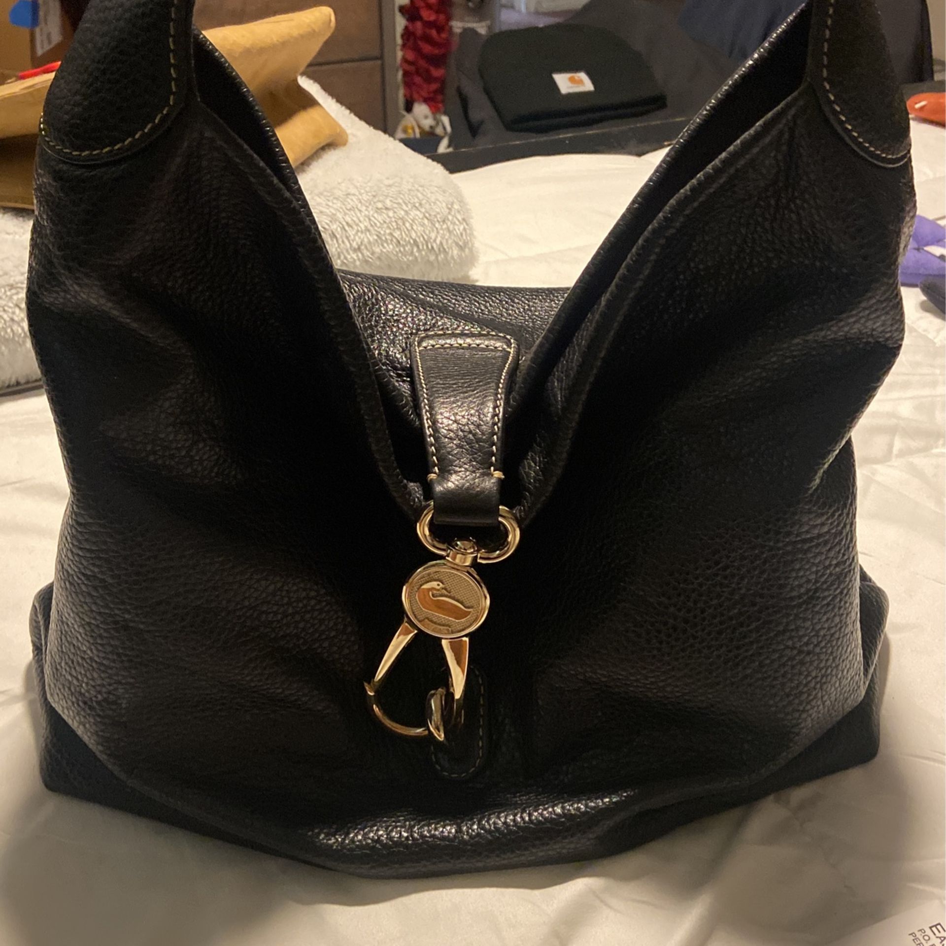 Dooney & Bourke Vintage Black Pebble Leather Purse