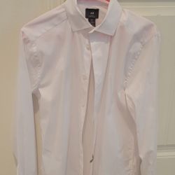 Mens White Dress Shirt Size. Small