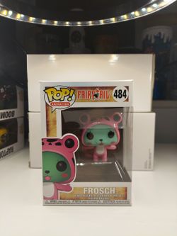 Funko POP! Fairy Tail Frosch #484 Rare Anime Figure Box Tear On Top Right Side
