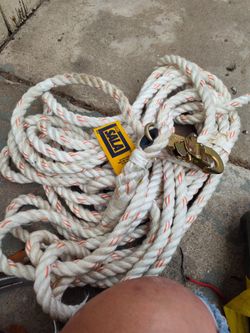 Dbi sala lifeline single snap hook ends.  Obo