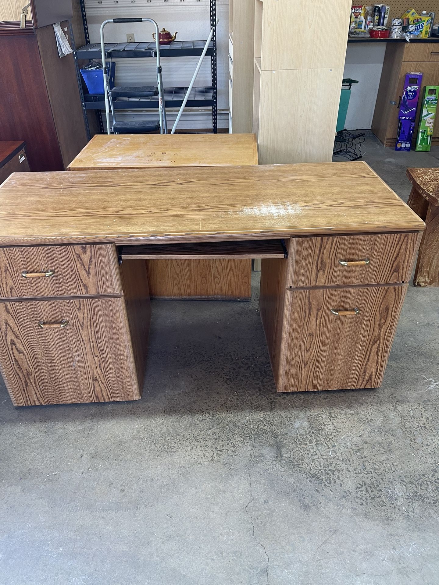 Desk With File Drawers