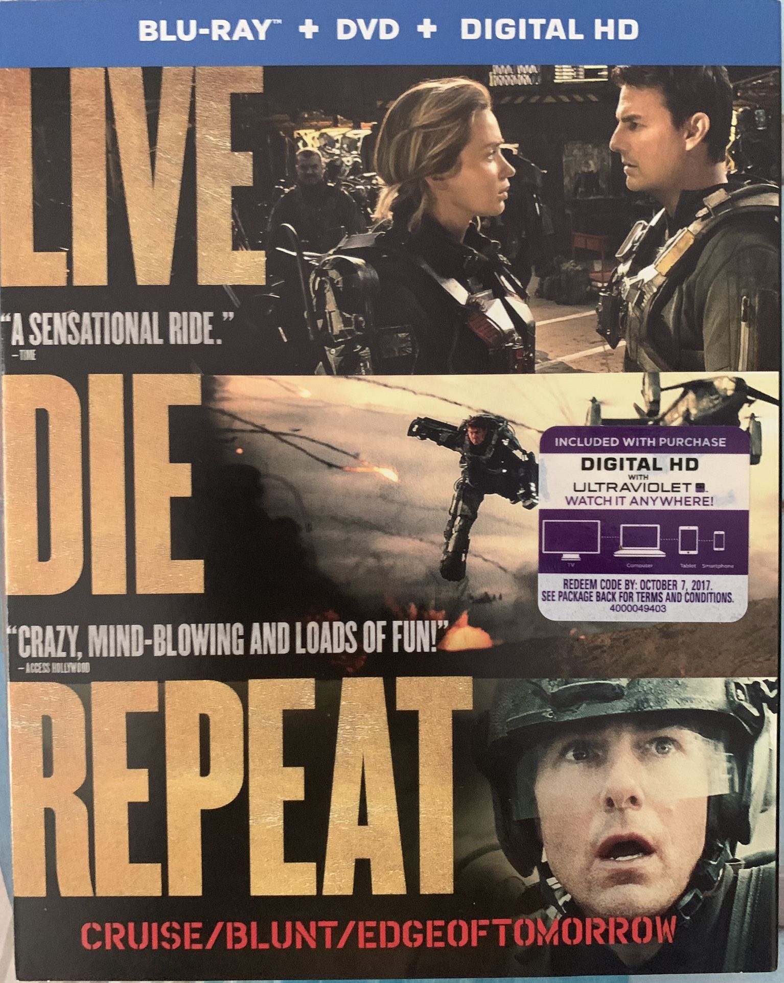 Live Die Repeat -Blu-ray and DVD