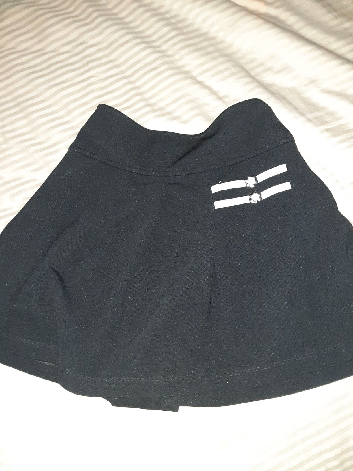 Children's girls black skirt size 8 . 95% polyester 5% spandex