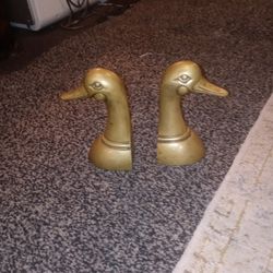 A Pair Of Antique Duck Bookends
