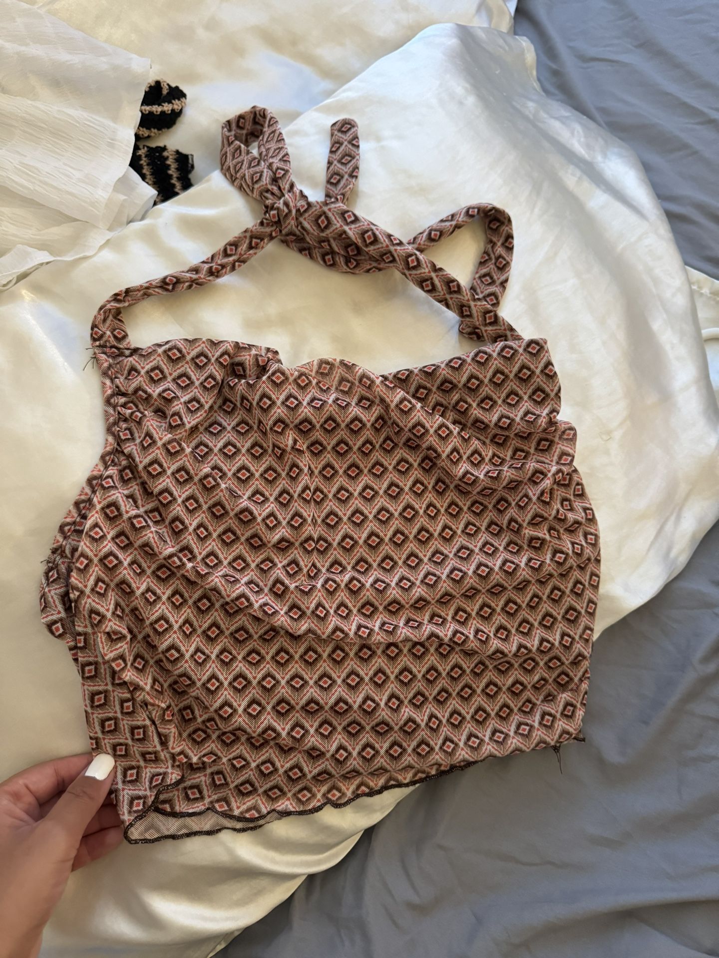 Patterned Halter Top