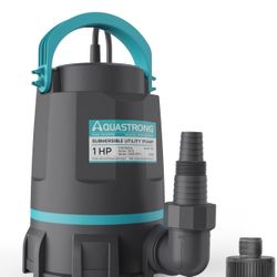 Aquastrong Sump Pump 1 HP 4500 GPH Submersible Water Pump