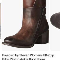 Freebird By Steven Women’s Size 6 Leather Zip Up Boots