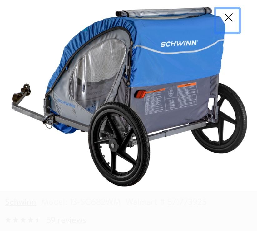shuttle bike trailer schwinn blue OPEN BOX