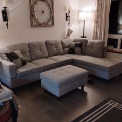 New Sectional And Ottoman 