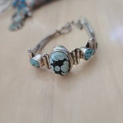 Vintage Native American Turquoise and silver bracelet FAIR offers Considered Thank You 😊 