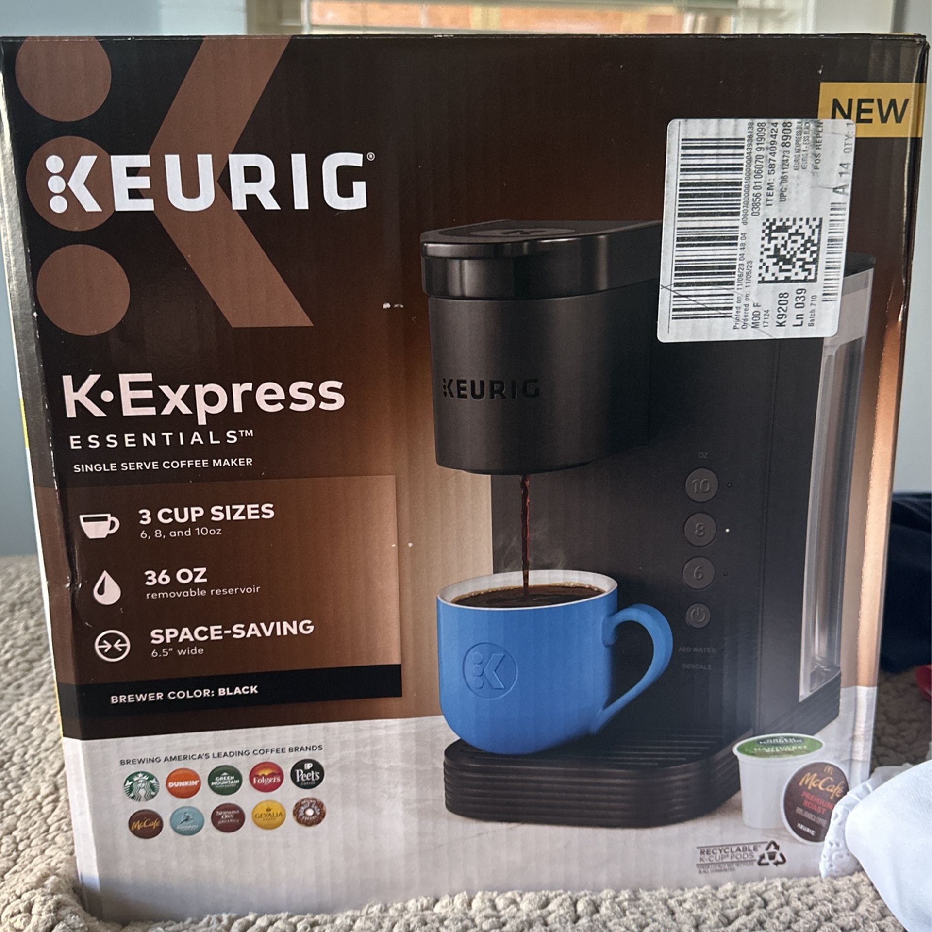 Keurig Coffee Makers Single Cup Keurig Walmart Keurig K-Express Essentials  Single Serve K-Cup Pod Coffee Maker, Black