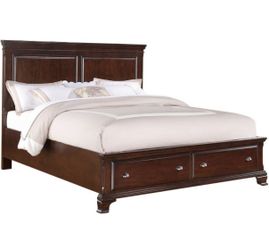 Like New Solid Wood King Bed + Storage