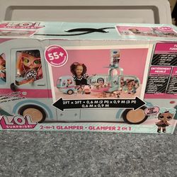LOL Surprise 2-in-1 Glamper Fashion Camper With 55+ Surprises, Great Gift.