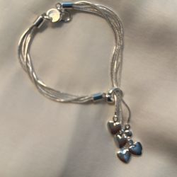 Heart Bracelets Italian Sterling Silver 925 NEW