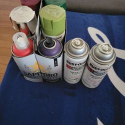 Montana And Rustoleum Spray Paint Cans Assorted