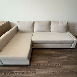 Sleeper sectional Sofa, 3 seat with storage