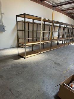 Industrial Racks 48 in W x 30 in D Used Heavy Duty Storage Shelving 4 Tier Stronger Than Homedepot Lowes And Costco Delivery Available
