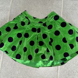 3T Baby Gap Green Polka Dot Skirt