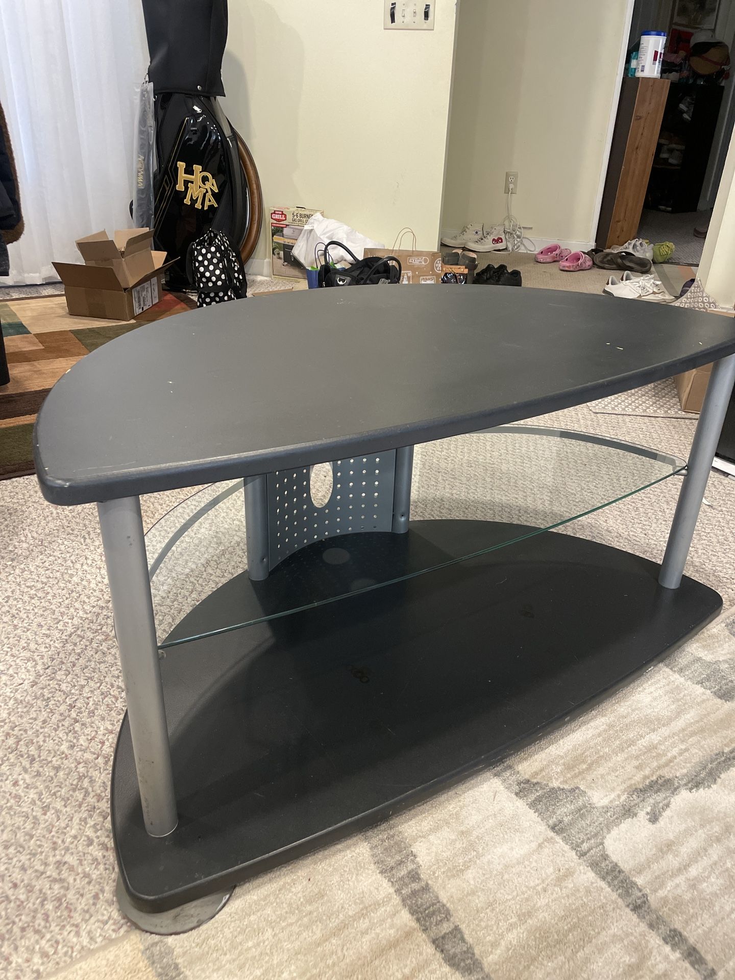 Large TV Stand (Half moon Shape)