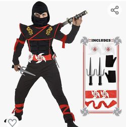 Ninja Halloween Costume Size M 8-10