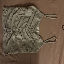 Silver glitter ruched cami top #glittertop #camitop