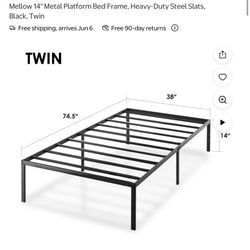 Twin 14” Metal Platform BED FRAME 