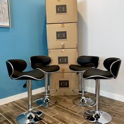 NEW! $60 Each Black Curvy Bar Stools Barstools Chairs