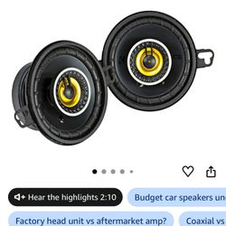KICKER 46CSC354 CS-Series CSC35 3.5-Inch (89mm) Coaxial Speakers, 4-Ohm (Pair)