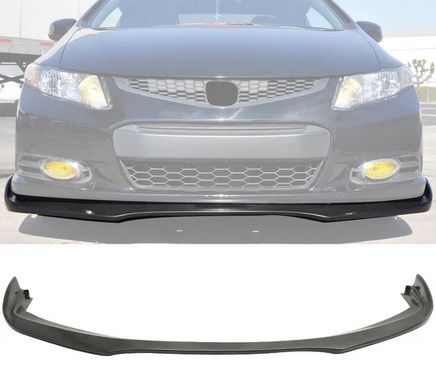 2012-2013 Honda Civic Coupe CS Style Unpainted Front Bumper Lip PU