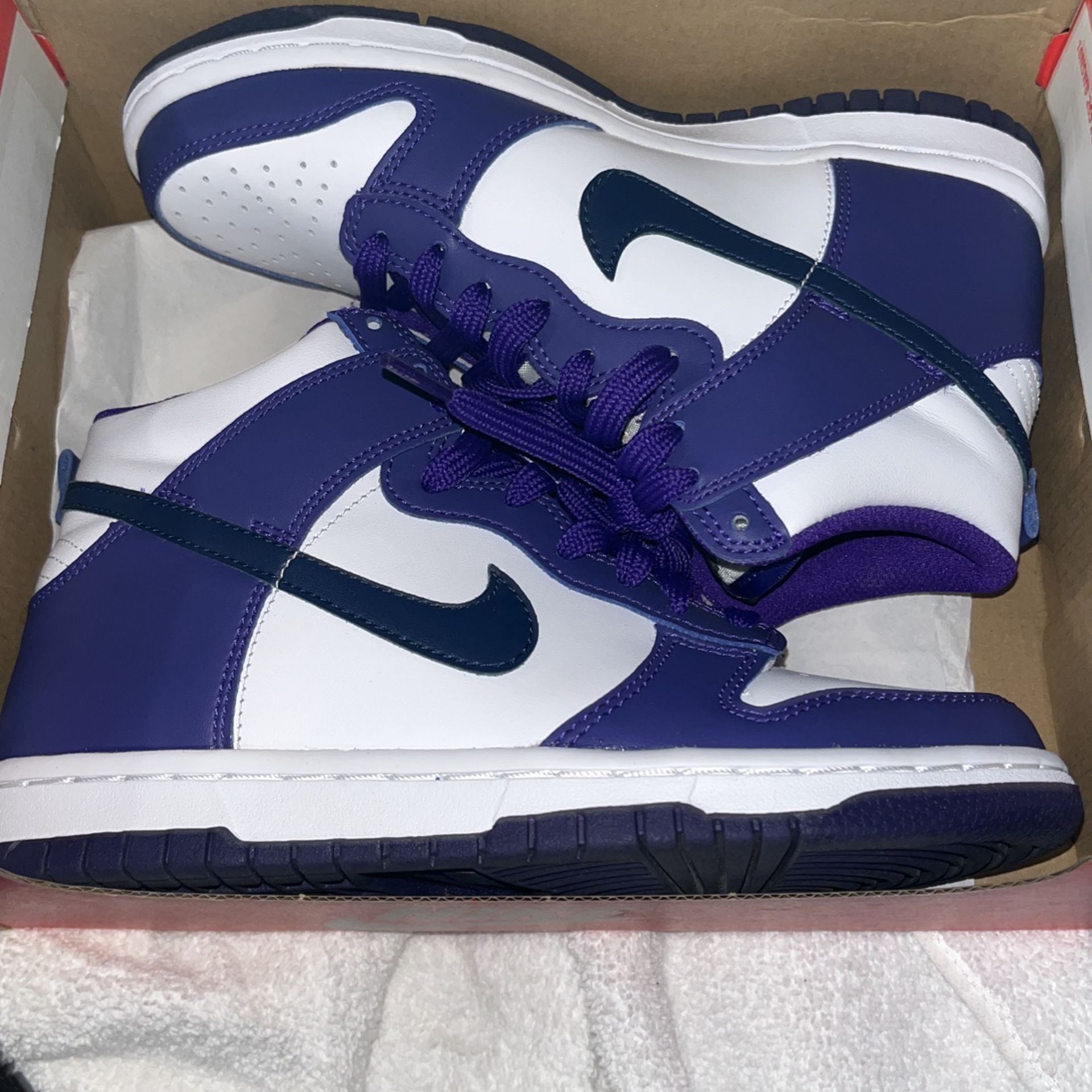 Varsity Purple Dunks 4y