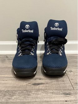 Men’s Size 12 Timberland Navy Blue Euro Hiking Field Boots
