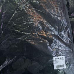 Black On Black Denim Tear Sweatpants 